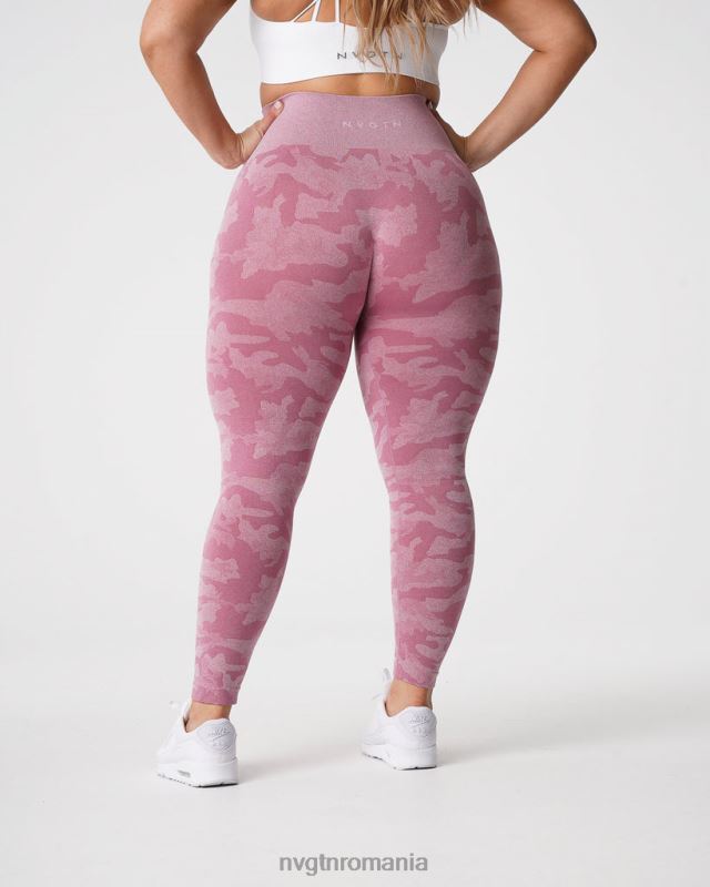 NVGTN jambiere camuflate fără cusături fitness roz pastel femei F0DH670