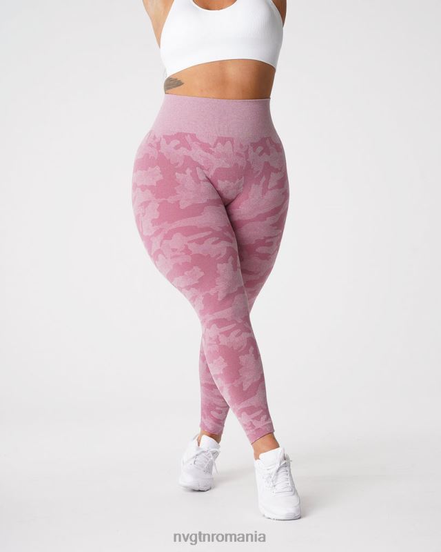 NVGTN jambiere camuflate fără cusături fitness roz pastel femei F0DH670