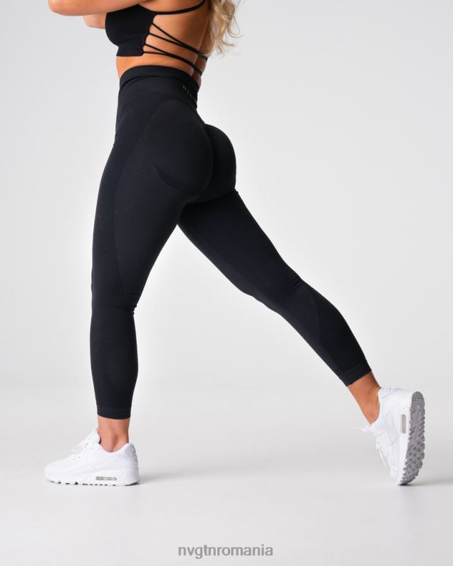 NVGTN jambiere contour 2.0 fără cusături fitness negru femei F0DH487