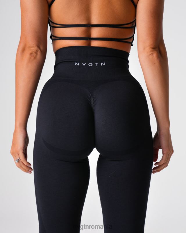 NVGTN jambiere contour 2.0 fără cusături fitness negru femei F0DH487