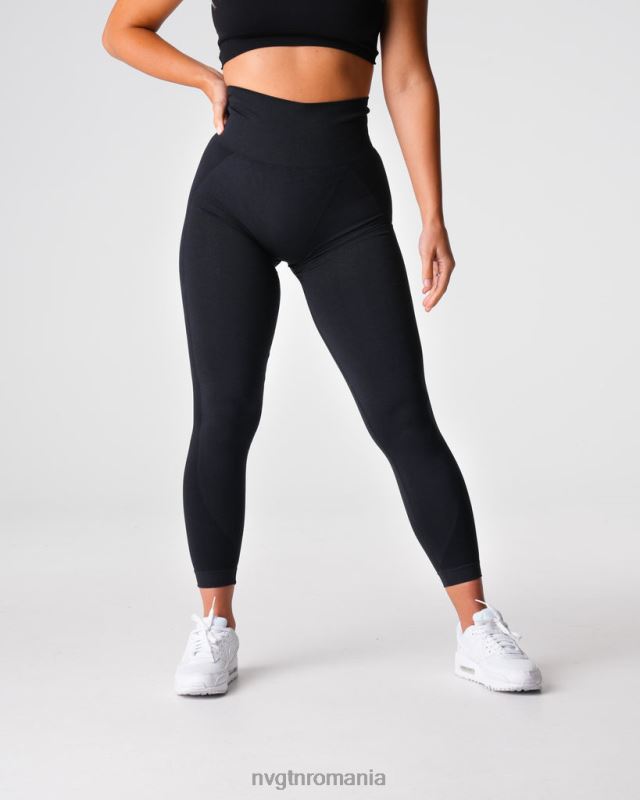 NVGTN jambiere contour 2.0 fără cusături fitness negru femei F0DH487
