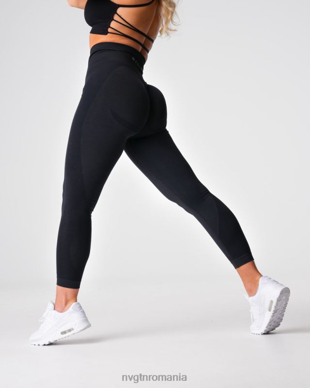NVGTN jambiere contour 2.0 fără cusături fitness negru femei F0DH487