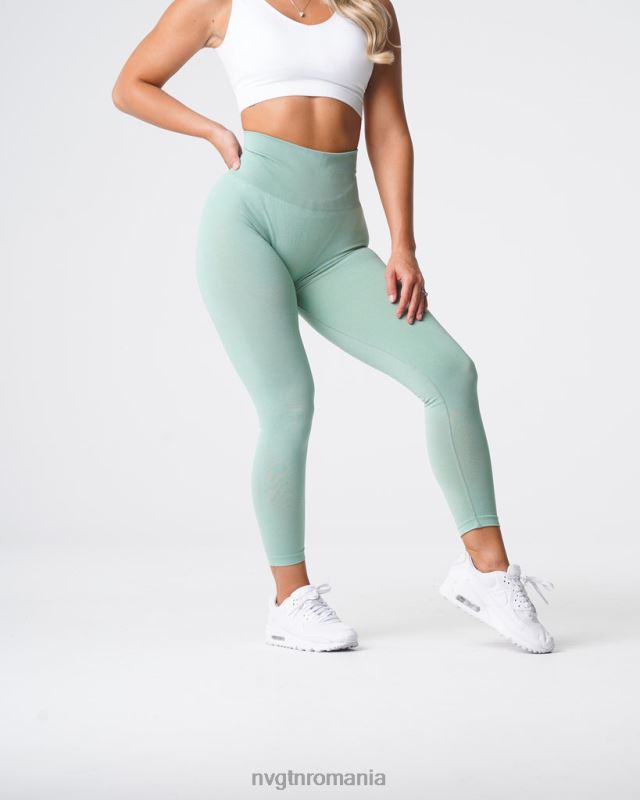 NVGTN jambiere curbe fără cusături fitness verde salvie femei F0DH631