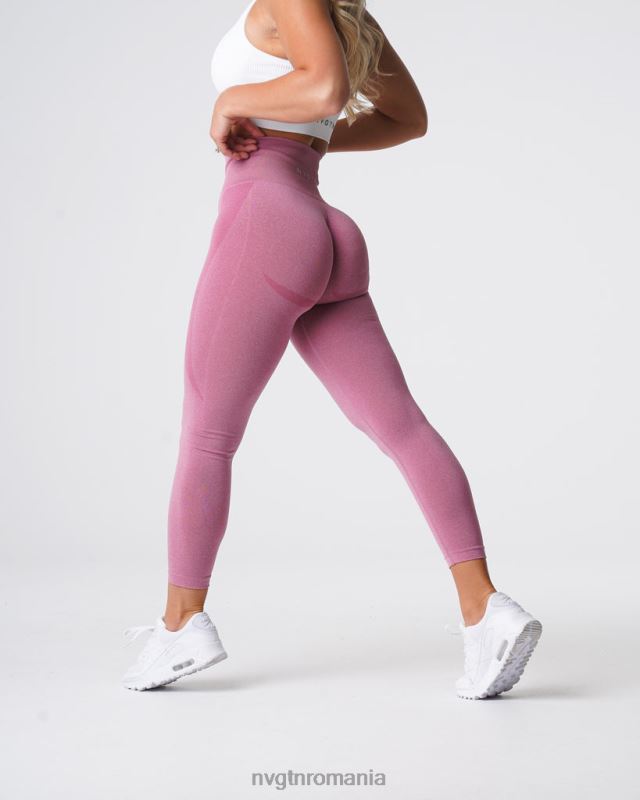 NVGTN jambiere fără cusături de contur fitness roz pastel femei F0DH521