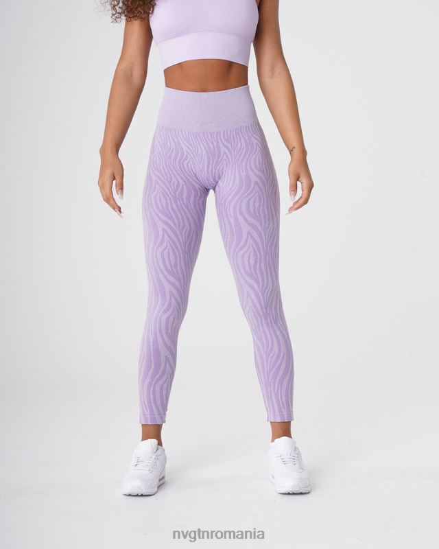 NVGTN jambiere fără cusături din zebră fitness liliac femei F0DH690