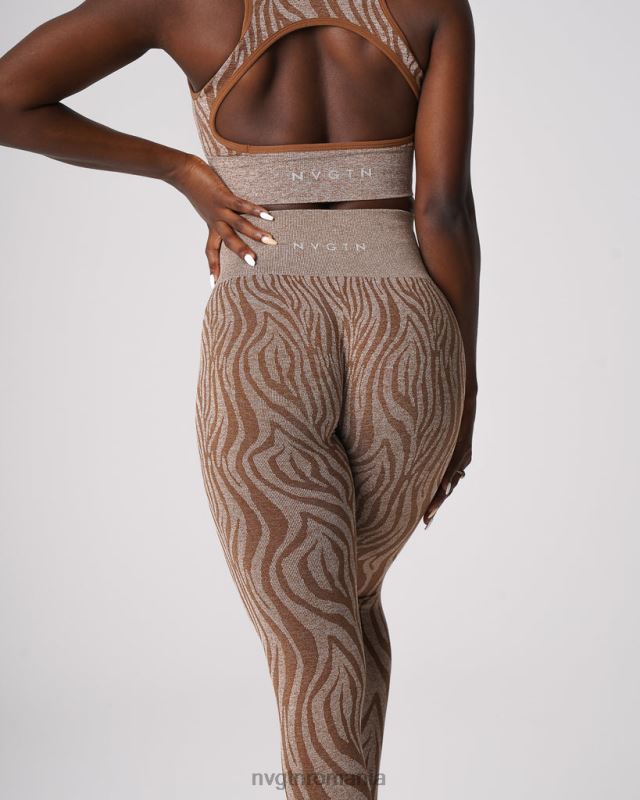 NVGTN jambiere fără cusături din zebră fitness moca femei F0DH680