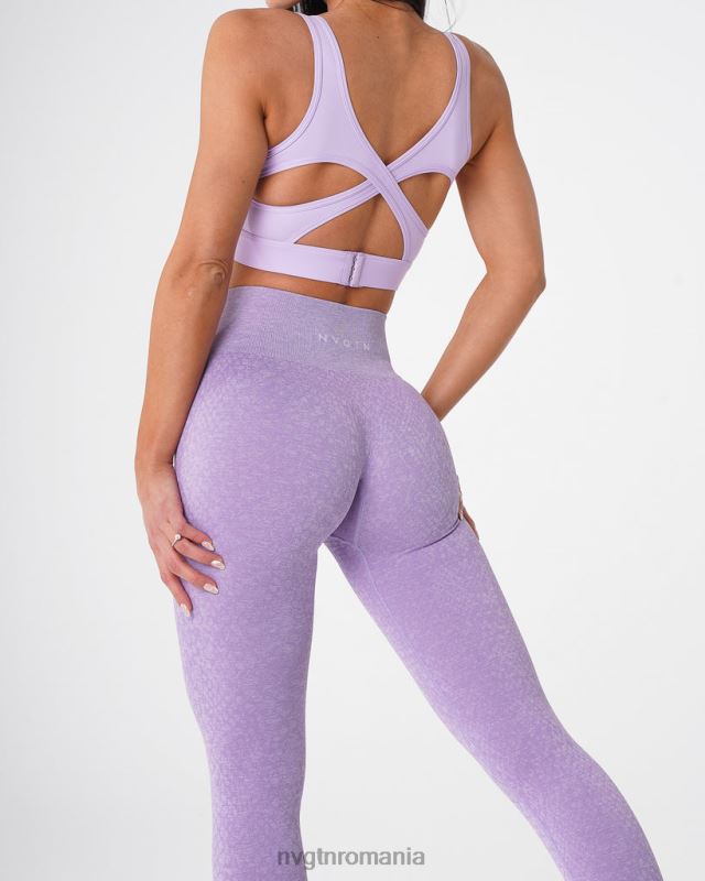 NVGTN jambiere fără sudură din piele de șarpe fitness liliac femei F0DH692