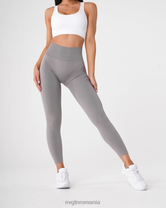 NVGTN jambiere solide, fără cusături fitness gri deschis femei F0DH555