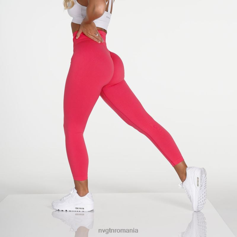 NVGTN jambiere solide, fără cusături fitness roz hawaian femei F0DH694