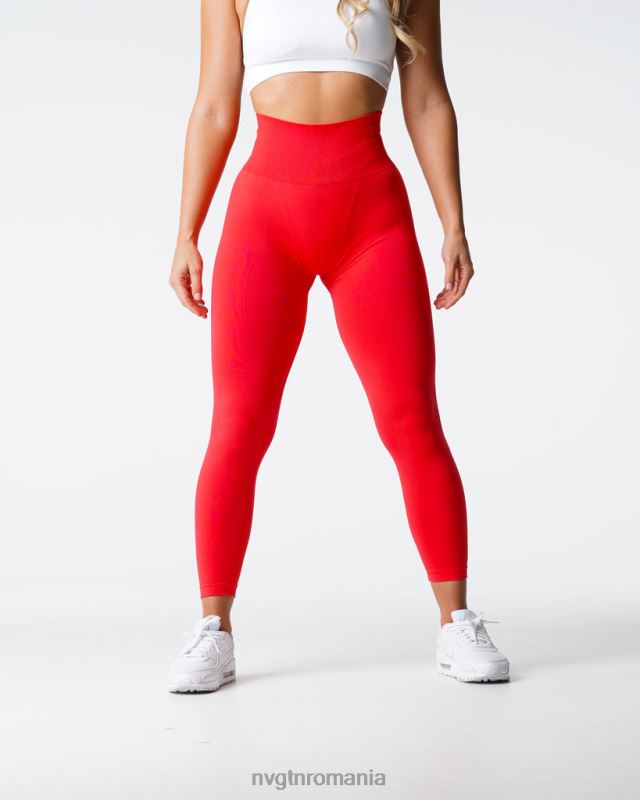 NVGTN jambiere solide, fără cusături fitness stacojiu femei F0DH552