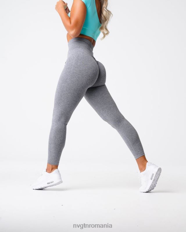 NVGTN leggings fără cusături fitness gri femei F0DH560