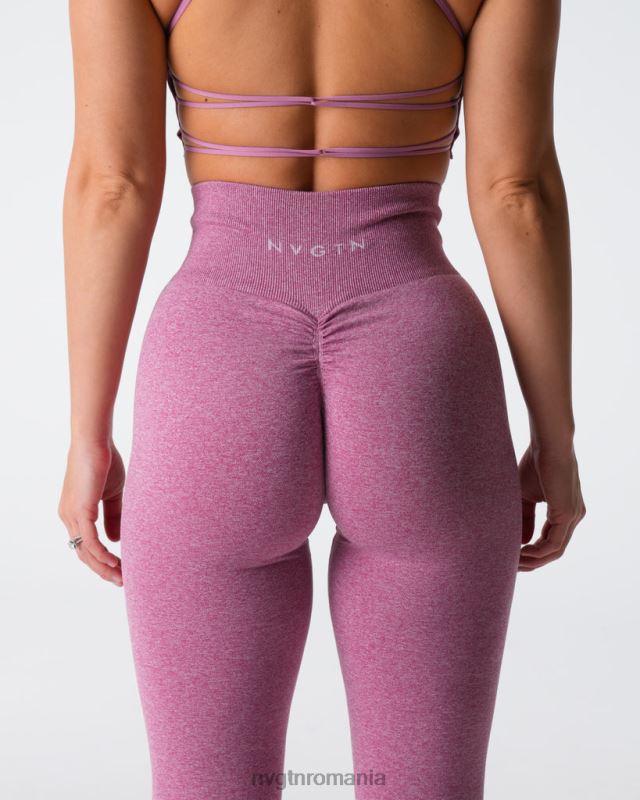NVGTN leggings fără cusături fitness roz pastel femei F0DH539
