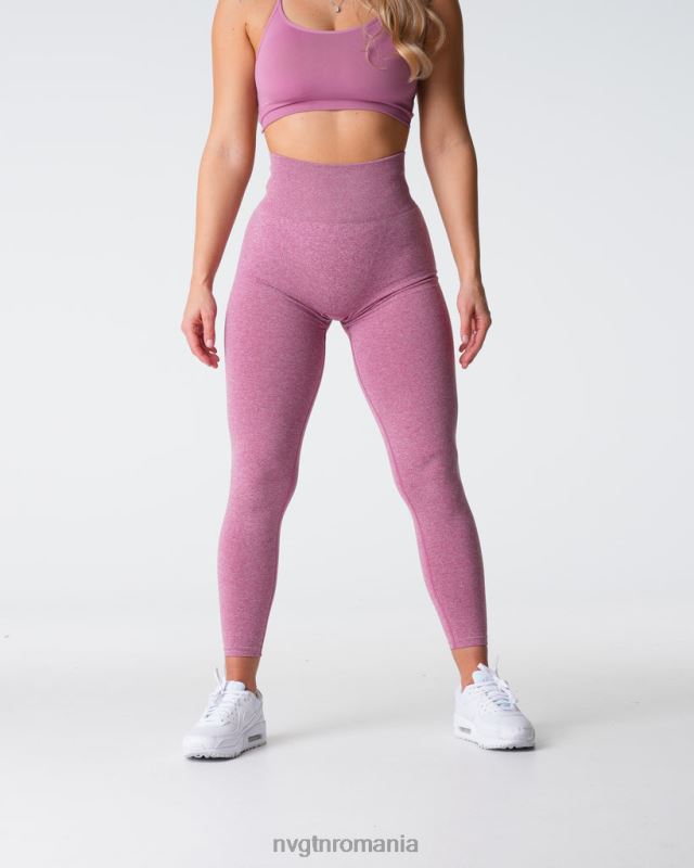 NVGTN leggings fără cusături fitness roz pastel femei F0DH539