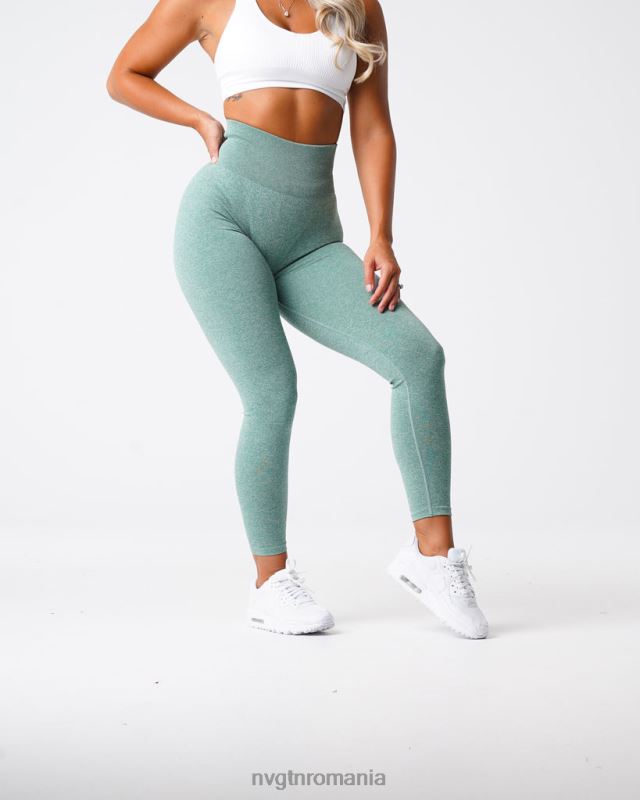 NVGTN leggings fără cusături fitness verde salvie femei F0DH647