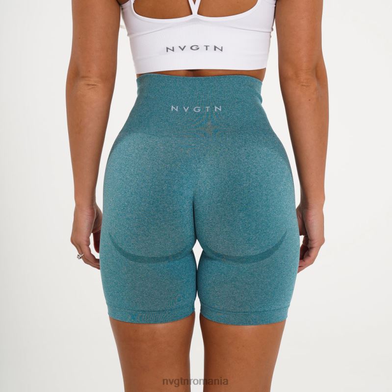 NVGTN pantaloni scurți de motociclist fitness teal femei F0DH482