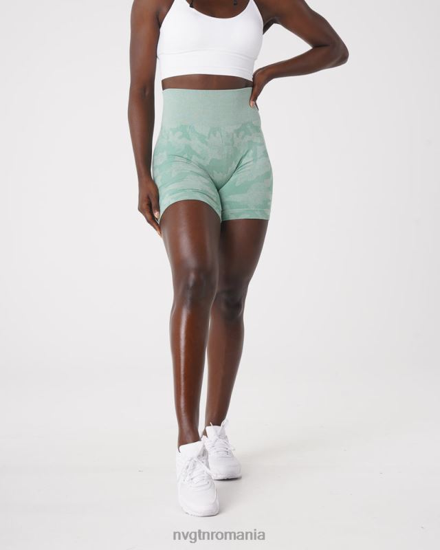 NVGTN pantaloni scurți fără sudură camo fitness verde salvie femei F0DH442
