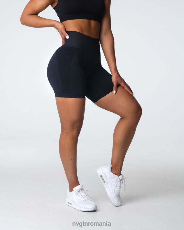 NVGTN pantaloni scurți fără sudură contour 2.0 fitness negru femei F0DH316