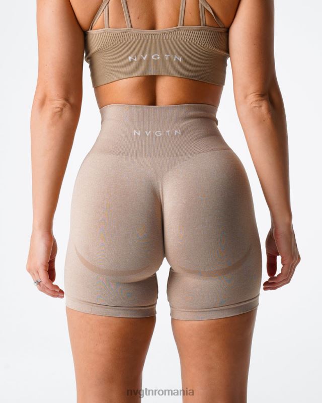 NVGTN pantaloni scurți fără sudură de contur fitness bej femei F0DH342