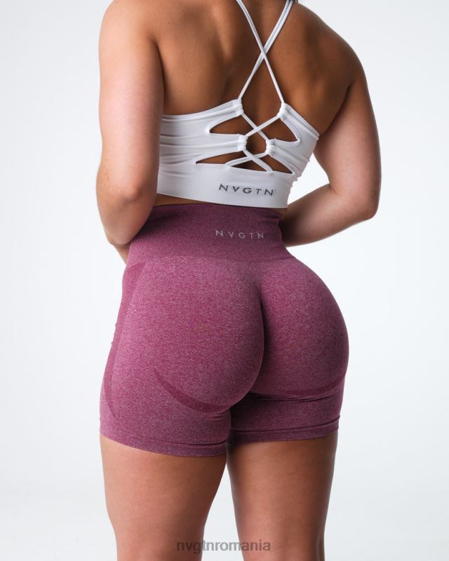 NVGTN pantaloni scurți fără sudură de contur fitness maro femei F0DH337
