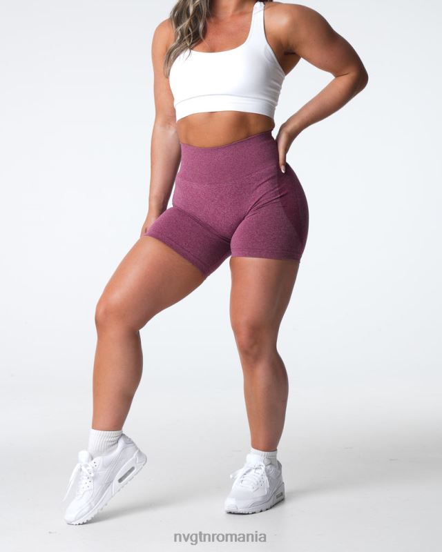NVGTN pantaloni scurți fără sudură de contur fitness maro femei F0DH337