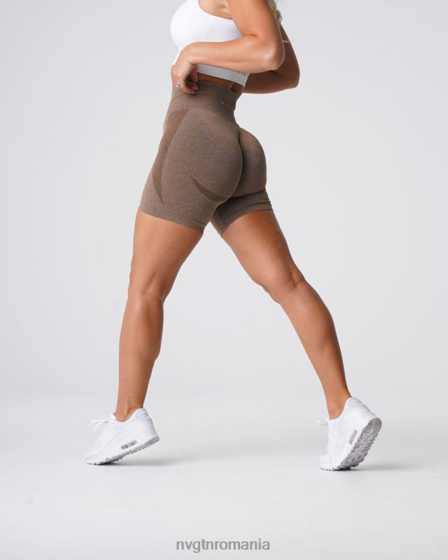 NVGTN pantaloni scurți fără sudură de contur fitness moca femei F0DH346