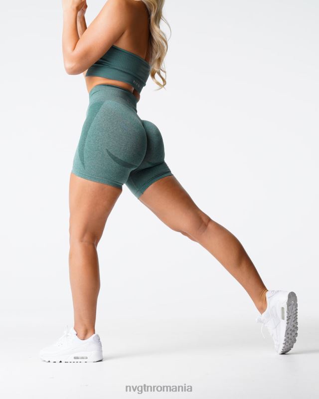 NVGTN pantaloni scurți fără sudură de contur fitness padure verde femei F0DH345