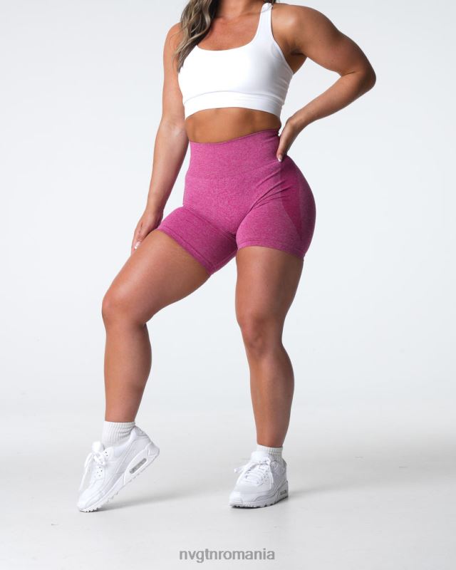 NVGTN pantaloni scurți fără sudură de contur fitness purpuriu femei F0DH331