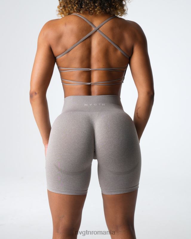 NVGTN pantaloni scurți fără sudură de contur fitness taupe femei F0DH324