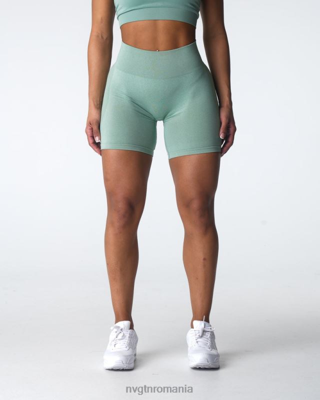 NVGTN pantaloni scurți fără sudură de contur fitness verde salvie femei F0DH339