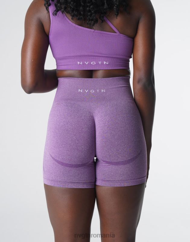 NVGTN pantaloni scurți fără sudură de contur fitness violet femei F0DH355