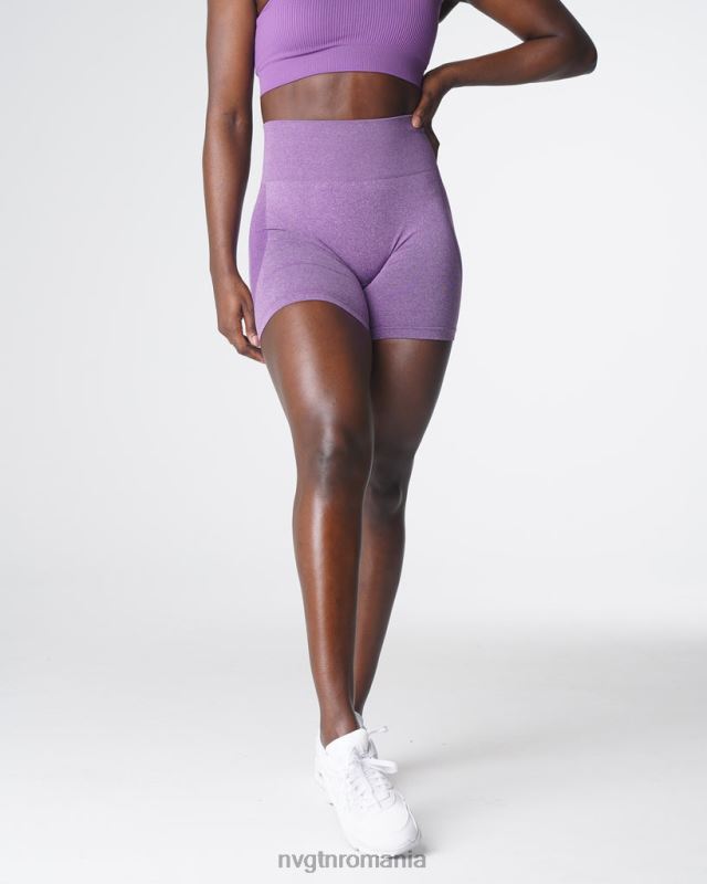 NVGTN pantaloni scurți fără sudură de contur fitness violet femei F0DH355