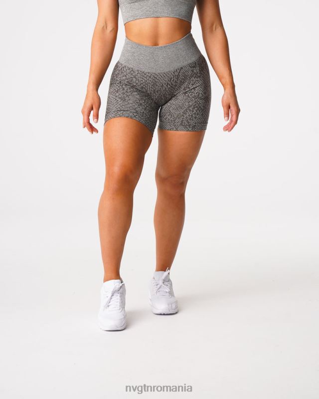 NVGTN pantaloni scurți fără sudură din piele de șarpe fitness verde kaki femei F0DH474