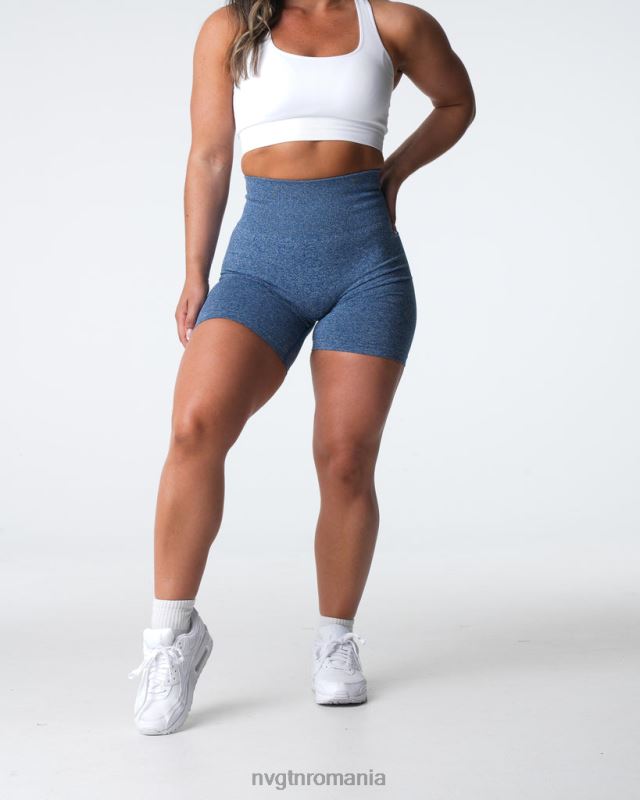NVGTN pantaloni scurți fără sudură fitness Ardezie albastră femei F0DH399