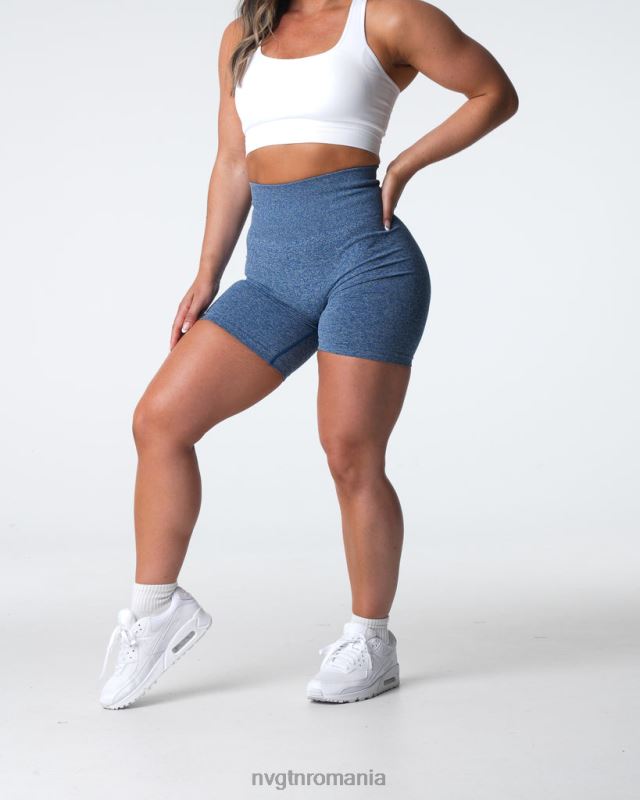 NVGTN pantaloni scurți fără sudură fitness Ardezie albastră femei F0DH399