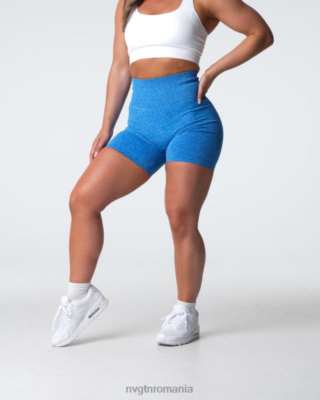 NVGTN pantaloni scurți fără sudură fitness albastru oceanic femei F0DH412