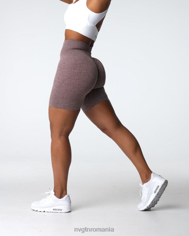 NVGTN pantaloni scurți fără sudură fitness cacao femei F0DH411