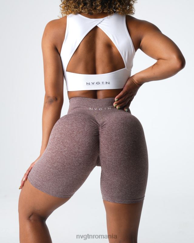 NVGTN pantaloni scurți fără sudură fitness cacao femei F0DH411
