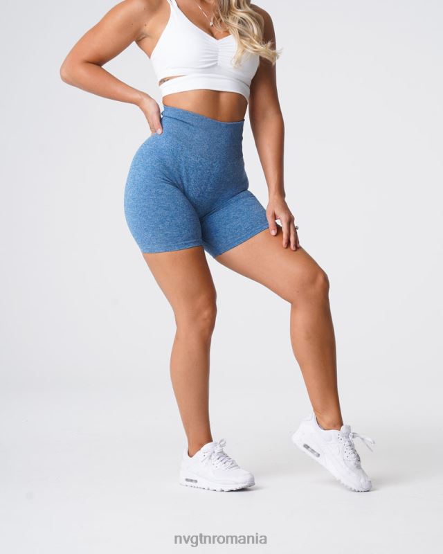 NVGTN pantaloni scurți fără sudură fitness cer albastru femei F0DH421