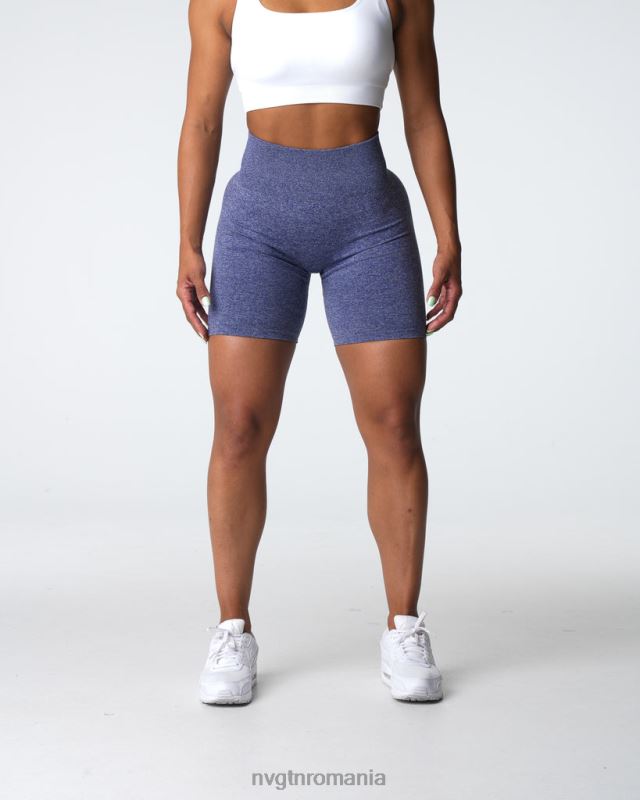 NVGTN pantaloni scurți fără sudură fitness indigo femei F0DH400
