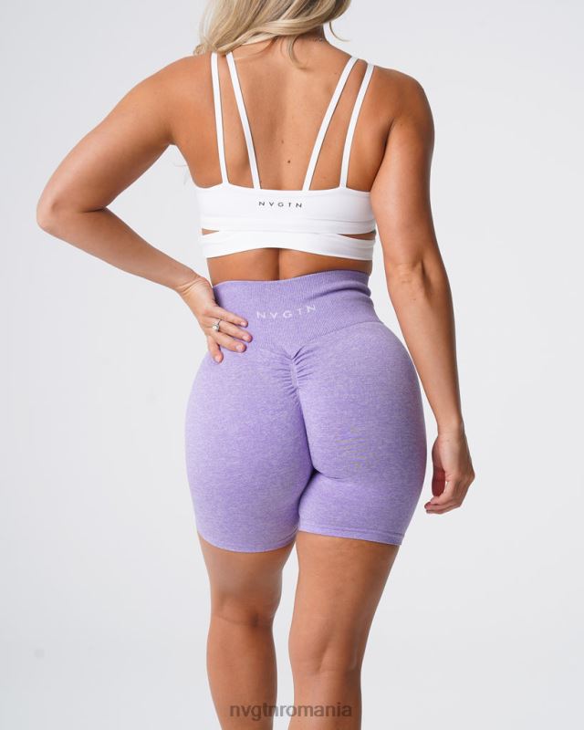 NVGTN pantaloni scurți fără sudură fitness liliac femei F0DH420