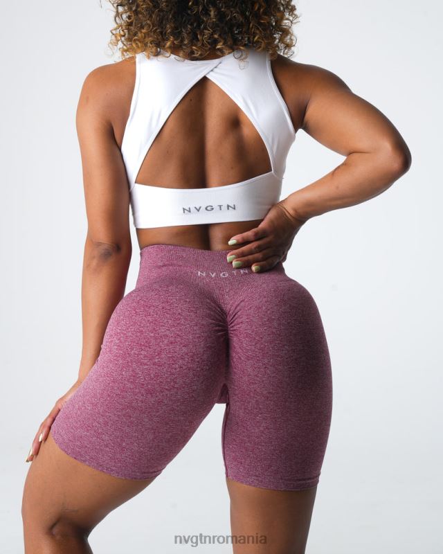 NVGTN pantaloni scurți fără sudură fitness maro femei F0DH410