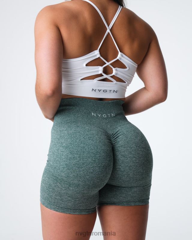 NVGTN pantaloni scurți fără sudură fitness padure verde femei F0DH398