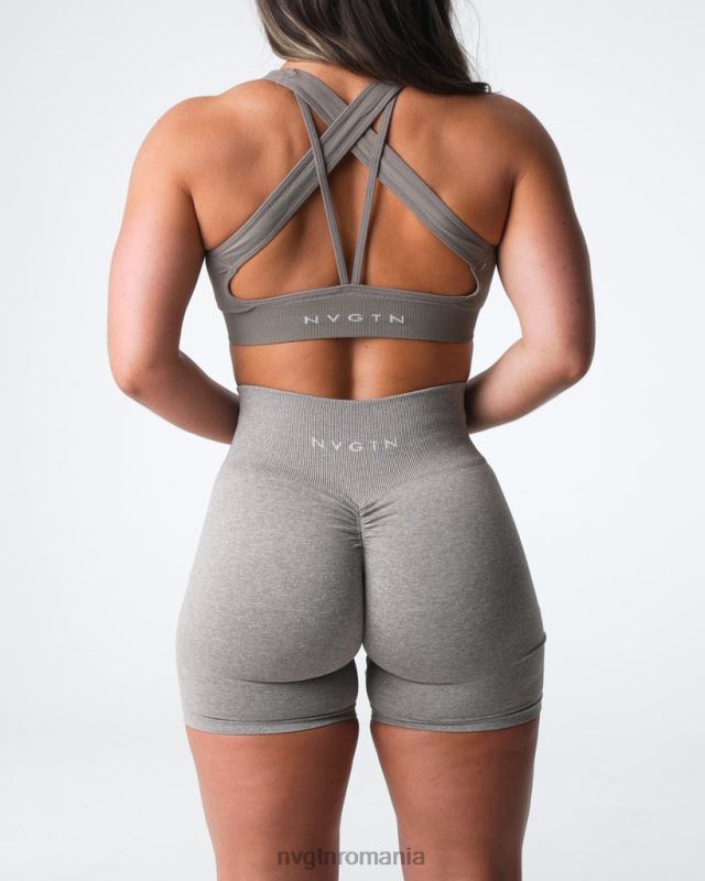 NVGTN pantaloni scurți fără sudură fitness taupe femei F0DH395