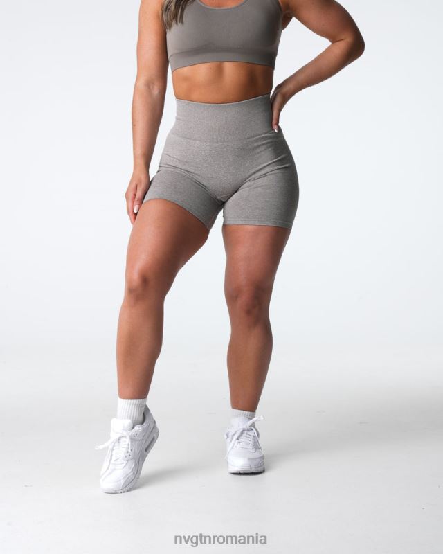 NVGTN pantaloni scurți fără sudură fitness taupe femei F0DH395