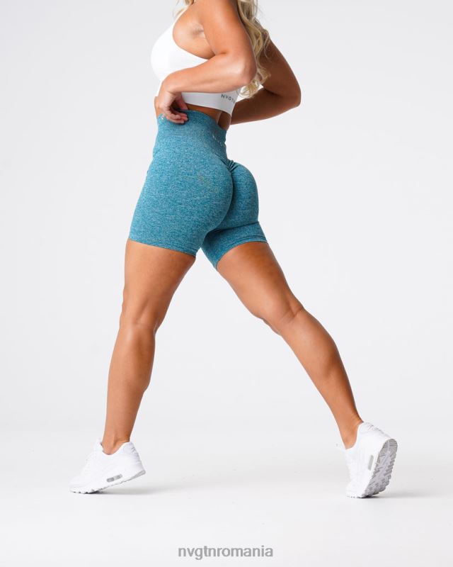 NVGTN pantaloni scurți fără sudură fitness teal femei F0DH424