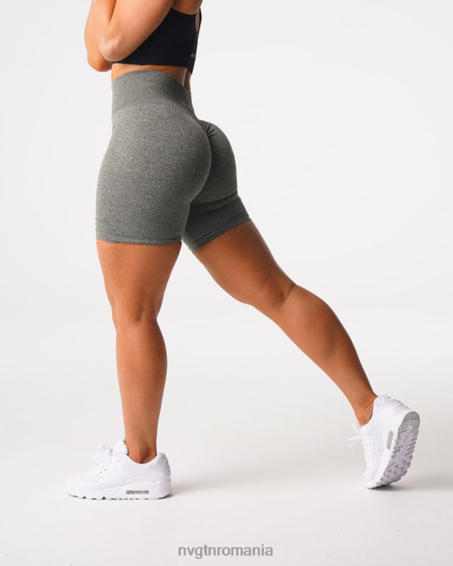 NVGTN pantaloni scurți fără sudură fitness verde kaki femei F0DH425