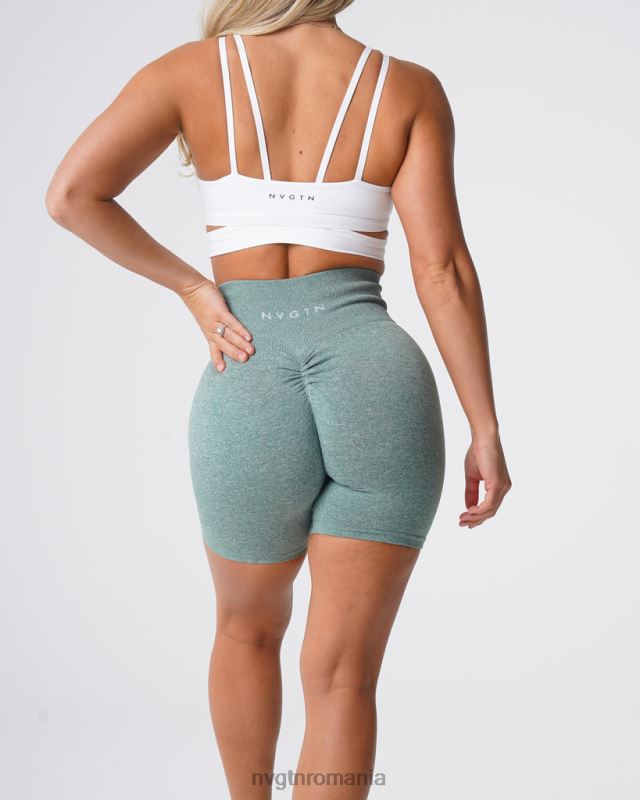 NVGTN pantaloni scurți fără sudură fitness verde salvie femei F0DH428
