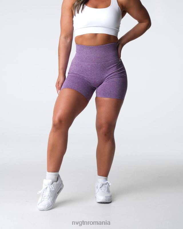 NVGTN pantaloni scurți fără sudură fitness violet femei F0DH403