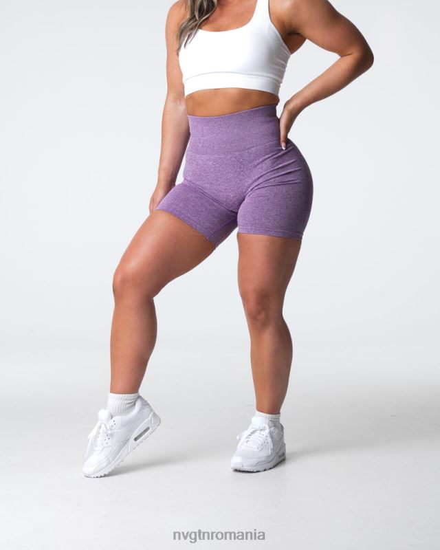 NVGTN pantaloni scurți fără sudură fitness violet femei F0DH403