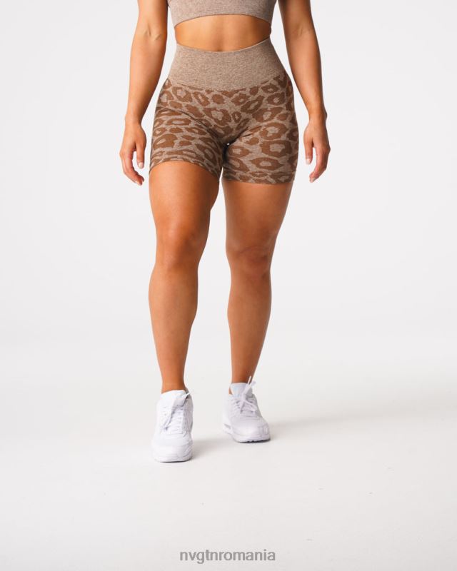 NVGTN pantaloni scurți fără sudură leopard fitness moca femei F0DH469